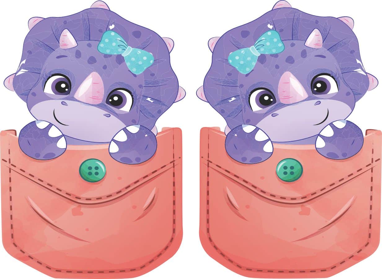 StickerTalk Dinosaur in Pocket Stickers, 2 inches by 3 inches