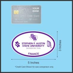 StickerTalk SFA Finance Sticker, 5 inches by 3 inches