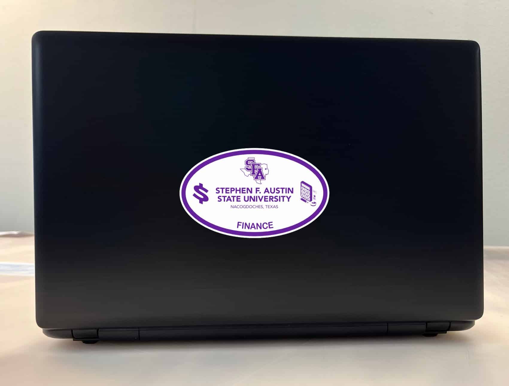 StickerTalk SFA Finance Sticker, 5 inches by 3 inches