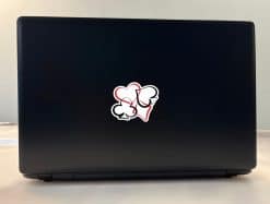 StickerTalk Card Suits Heart Club Sticker, 3 inches by 2.5 inches