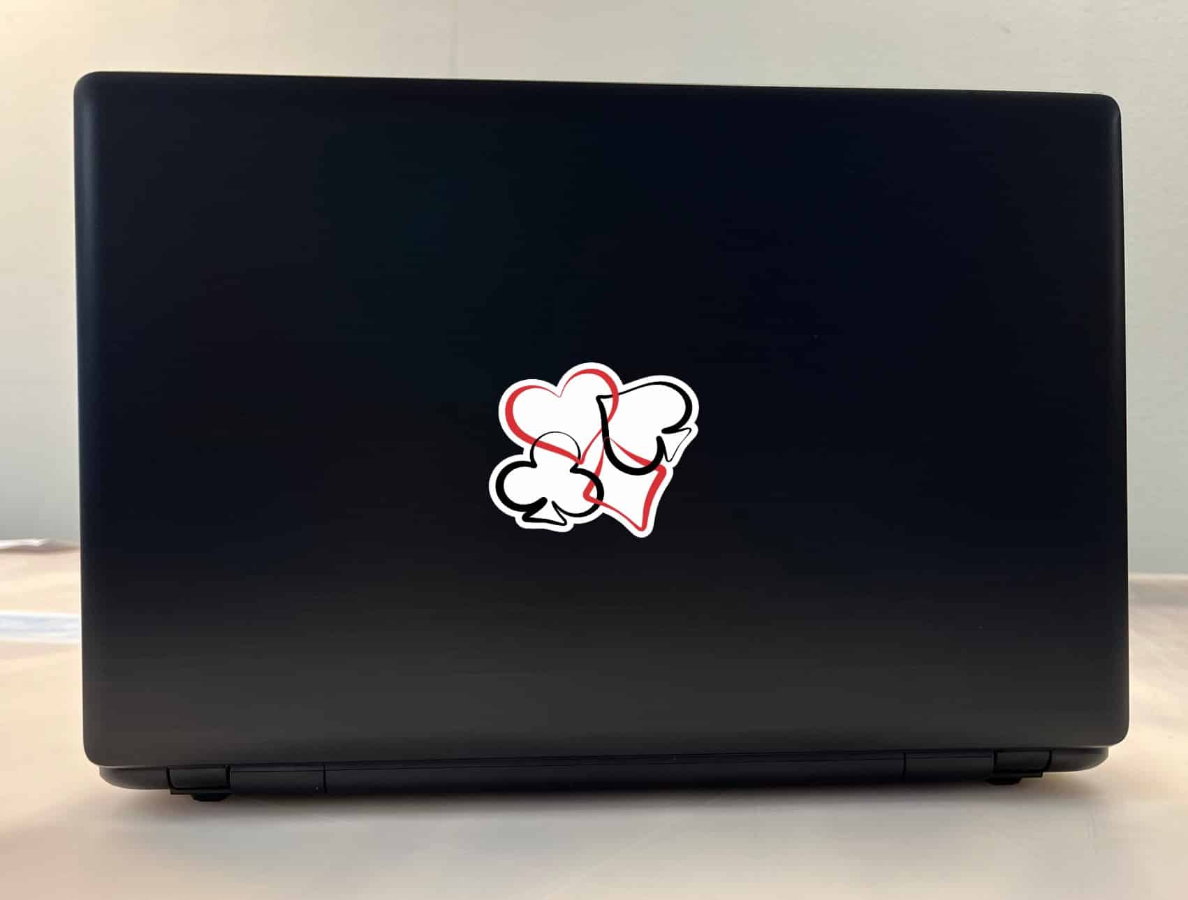 StickerTalk Card Suits Heart Club Sticker, 3 inches by 2.5 inches