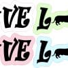 StickerTalk Dachshund Love Stickers, 3 inches by 1.3 inches