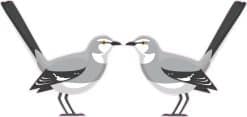 StickerTalk Mockingbird Pair Sticker, 2.5 inches by 2.5 inches