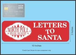 StickerTalk Letters to Santa Red Magnet, 10 inches by 3 inches