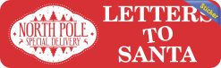 StickerTalk Letters to Santa Red Sticker, 10 inches by 3 inches