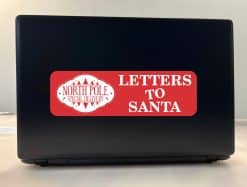 StickerTalk Letters to Santa Red Sticker, 10 inches by 3 inches