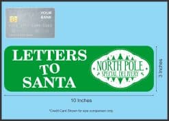 StickerTalk Letters to Santa Green Magnet, 10 inches by 3 inches