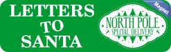 StickerTalk Letters to Santa Green Magnet, 10 inches by 3 inches
