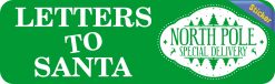 StickerTalk Letters to Santa Green Sticker, 10 inches by 3 inches