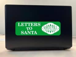 StickerTalk Letters to Santa Green Sticker, 10 inches by 3 inches