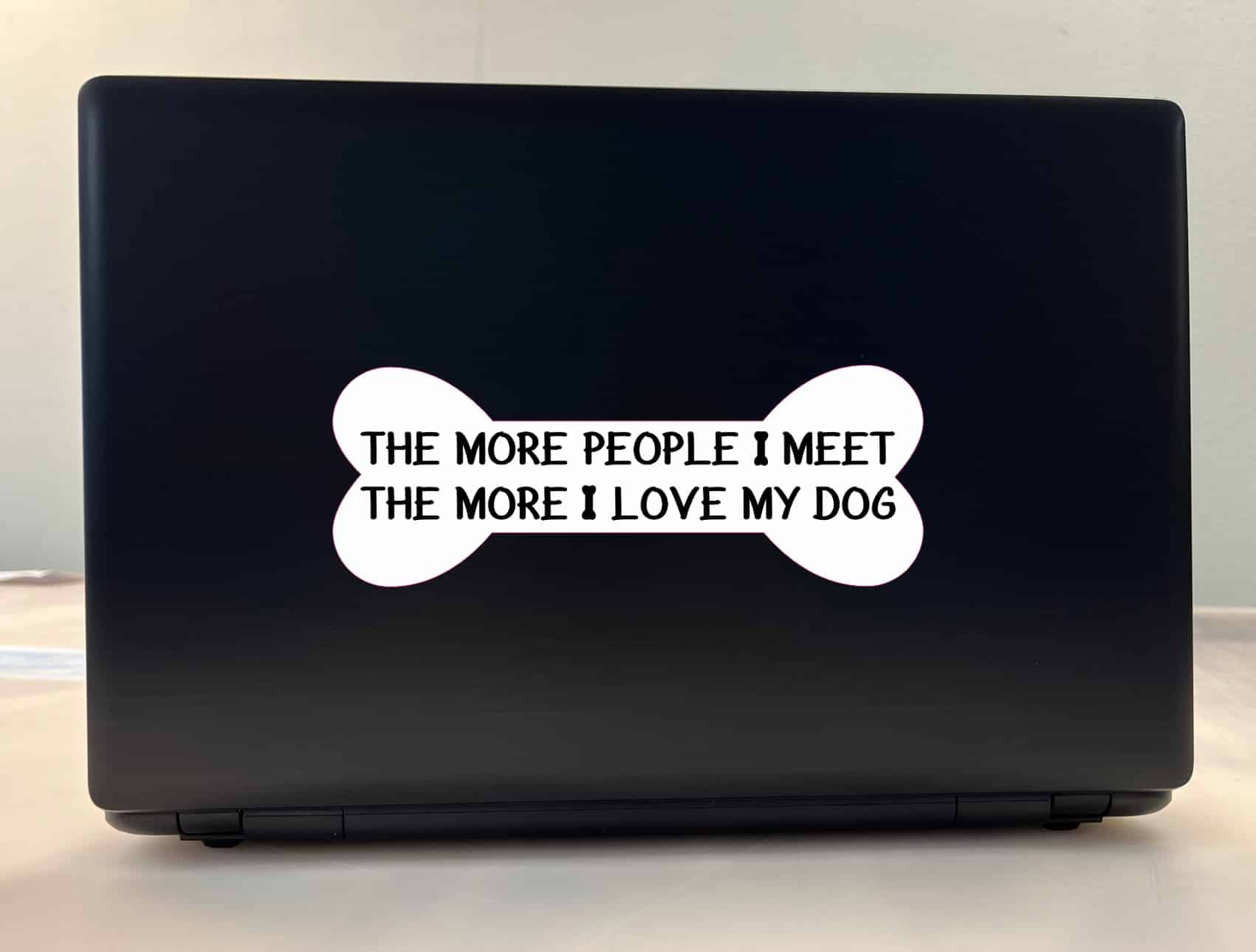 StickerTalk More People I Meet Love My Dog Sticker, 8 Inches by 3 Inches