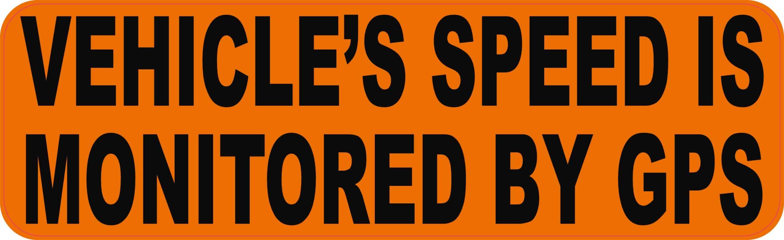 StickerTalk Vehicle Speed GPS Monitored Sticker, 10x3 inches