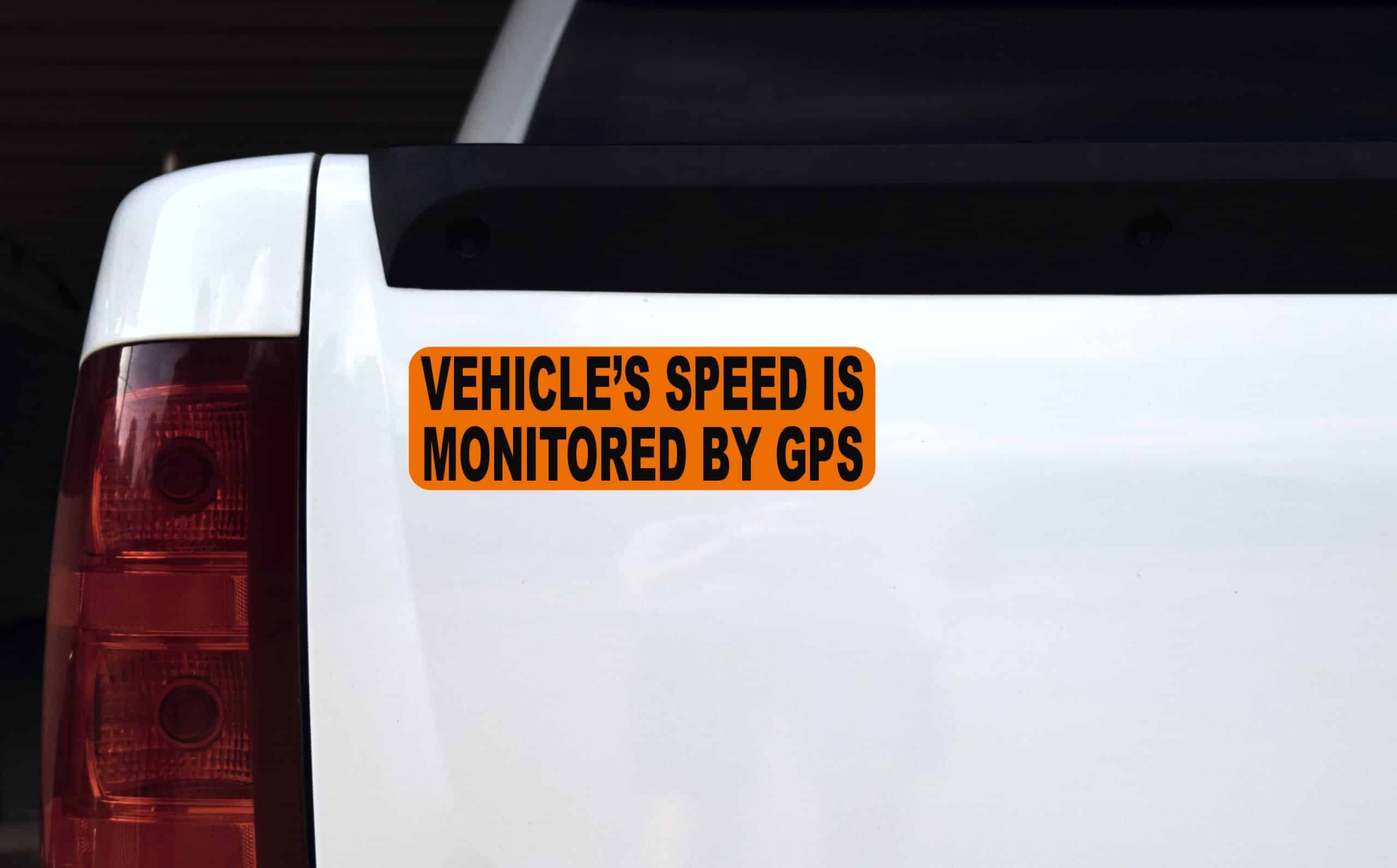 StickerTalk Vehicle Speed GPS Monitored Sticker, 10x3 inches