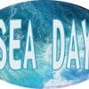 StickerTalk Sea Day Sticker, 4 inches by 2.5 inches