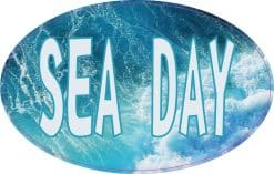 StickerTalk Sea Day Sticker, 4 inches by 2.5 inches