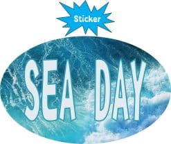 StickerTalk Sea Day Sticker, 4 inches by 2.5 inches