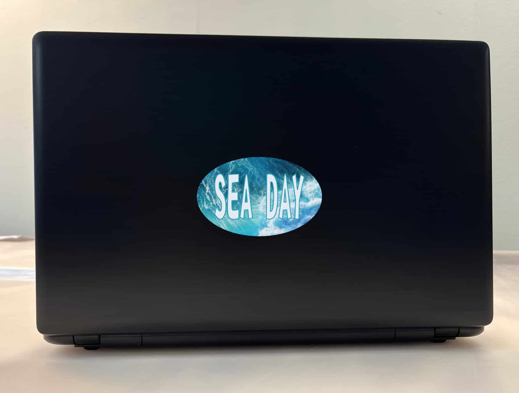 StickerTalk Sea Day Sticker, 4 inches by 2.5 inches