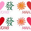 StickerTalk Mahjong Peace Flower Stickers, 3 inches by 1.5 inches