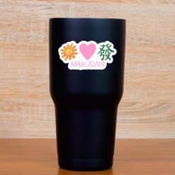 StickerTalk Mahjong Peace Flower Stickers, 3 inches by 1.5 inches