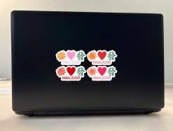 StickerTalk Mahjong Peace Flower Stickers, 3 inches by 1.5 inches