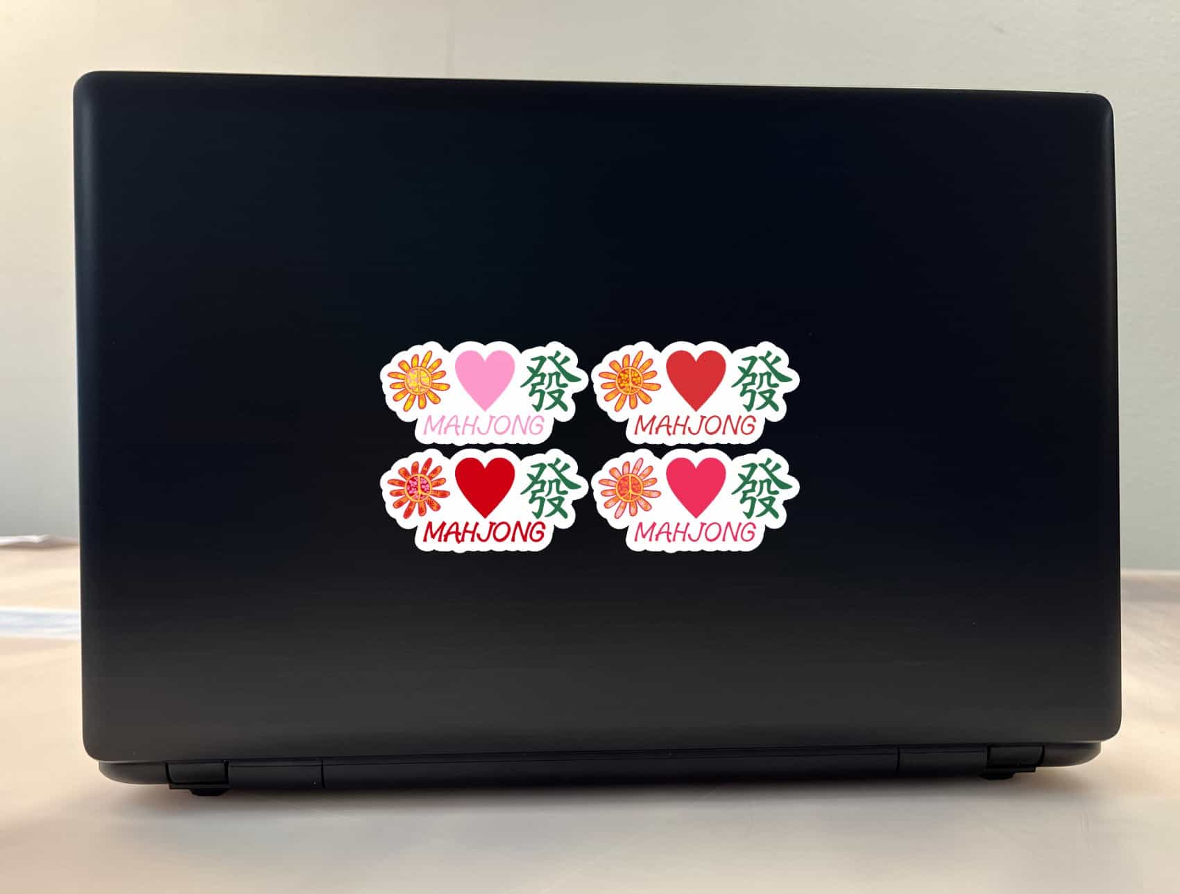 StickerTalk Mahjong Peace Flower Stickers, 3 inches by 1.5 inches
