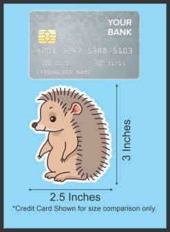 StickerTalk Hedgehog Pair Sticker, 2.5 inches by 3 inches