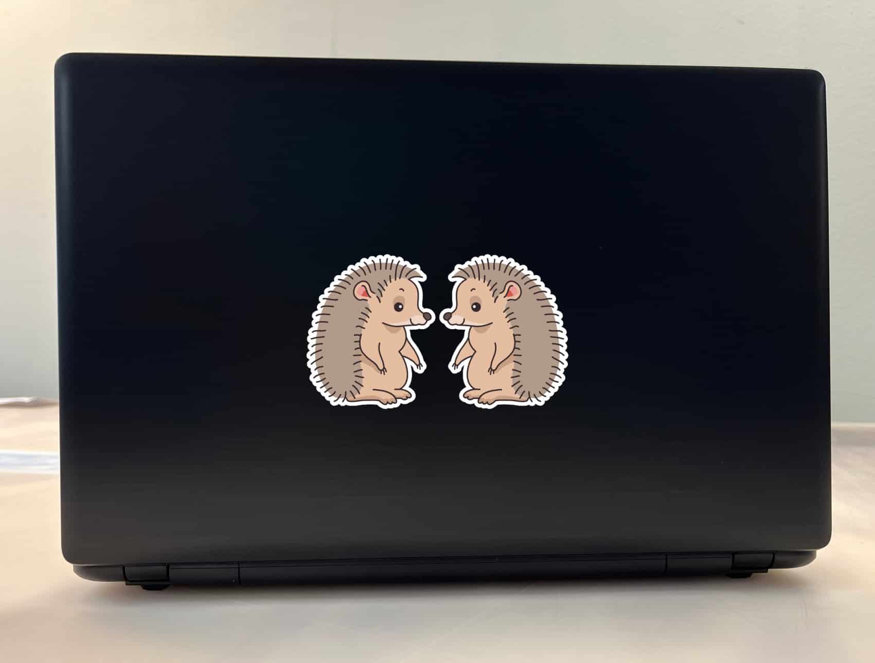StickerTalk Hedgehog Pair Sticker, 2.5 inches by 3 inches