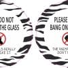 StickerTalk Do Not Bang On Glass Sticker, 3 inches by 3 inches