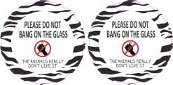 StickerTalk Do Not Bang On Glass Sticker, 3 inches by 3 inches