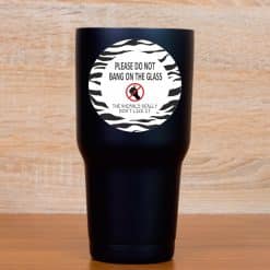 StickerTalk Do Not Bang On Glass Sticker, 3 inches by 3 inches