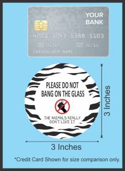 StickerTalk Do Not Bang On Glass Sticker, 3 inches by 3 inches