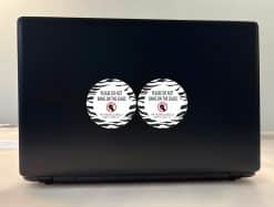 StickerTalk Do Not Bang On Glass Sticker, 3 inches by 3 inches