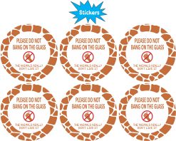 StickerTalk Do Not Bang on Glass Sticker, 2 inches by 2 inches