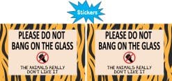 StickerTalk Do Not Bang on the Glass Sticker, 3 Inches by 2 Inches