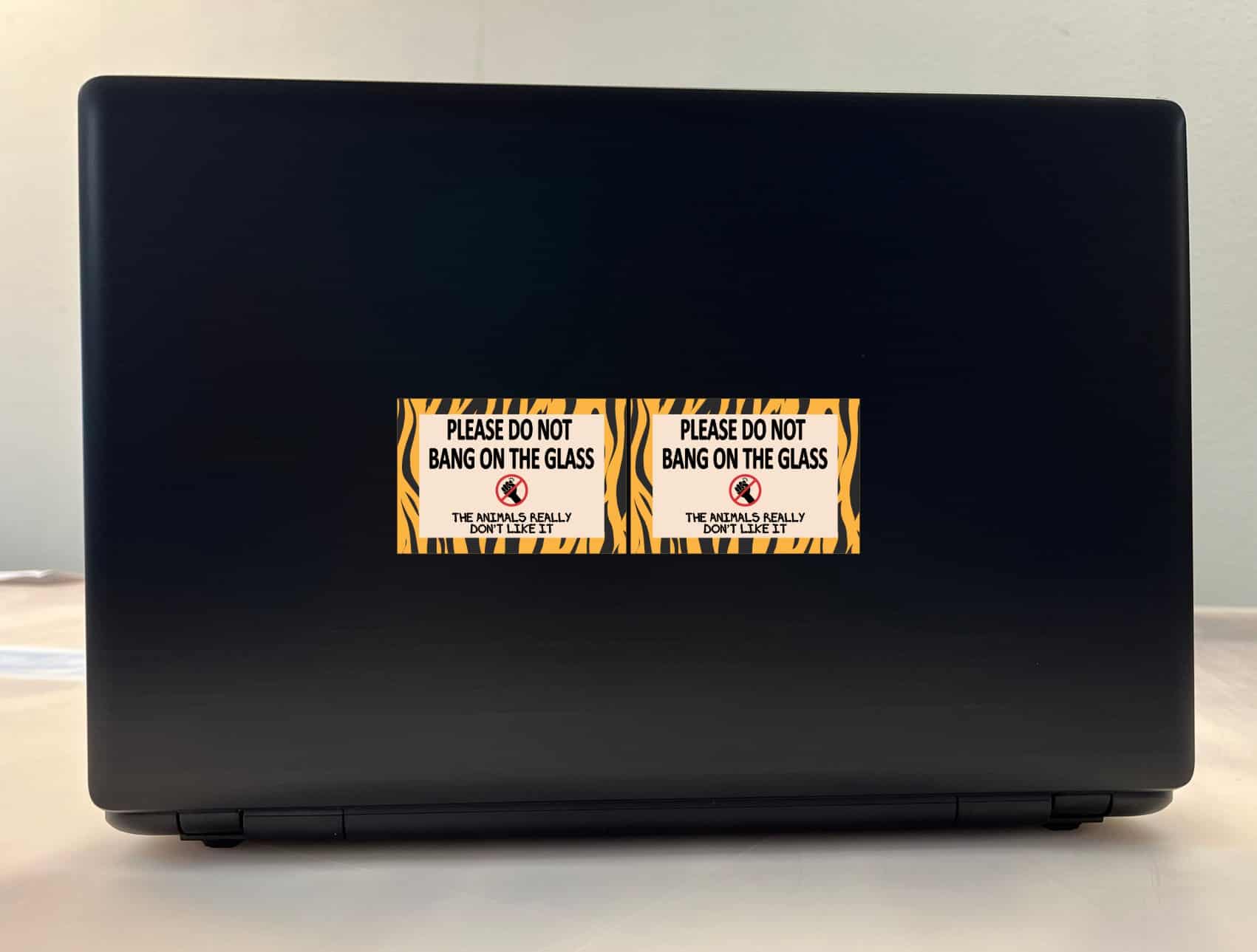 StickerTalk Do Not Bang on the Glass Sticker, 3 Inches by 2 Inches