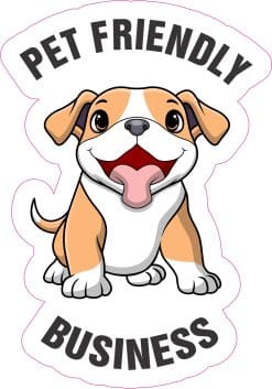 StickerTalk Pet Friendly Business Sticker, 3.5 inches by 5 inches