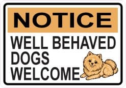 StickerTalk Well Behaved Dogs Welcome Magnet, 5 inches by 3.5 inches