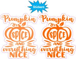 StickerTalk Pumpkin Spice Sticker, 2.5 inches by 3 inches