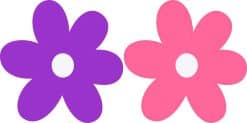 StickerTalk Retro Daisy Flowers Stickers, 3 inches by 3 inches