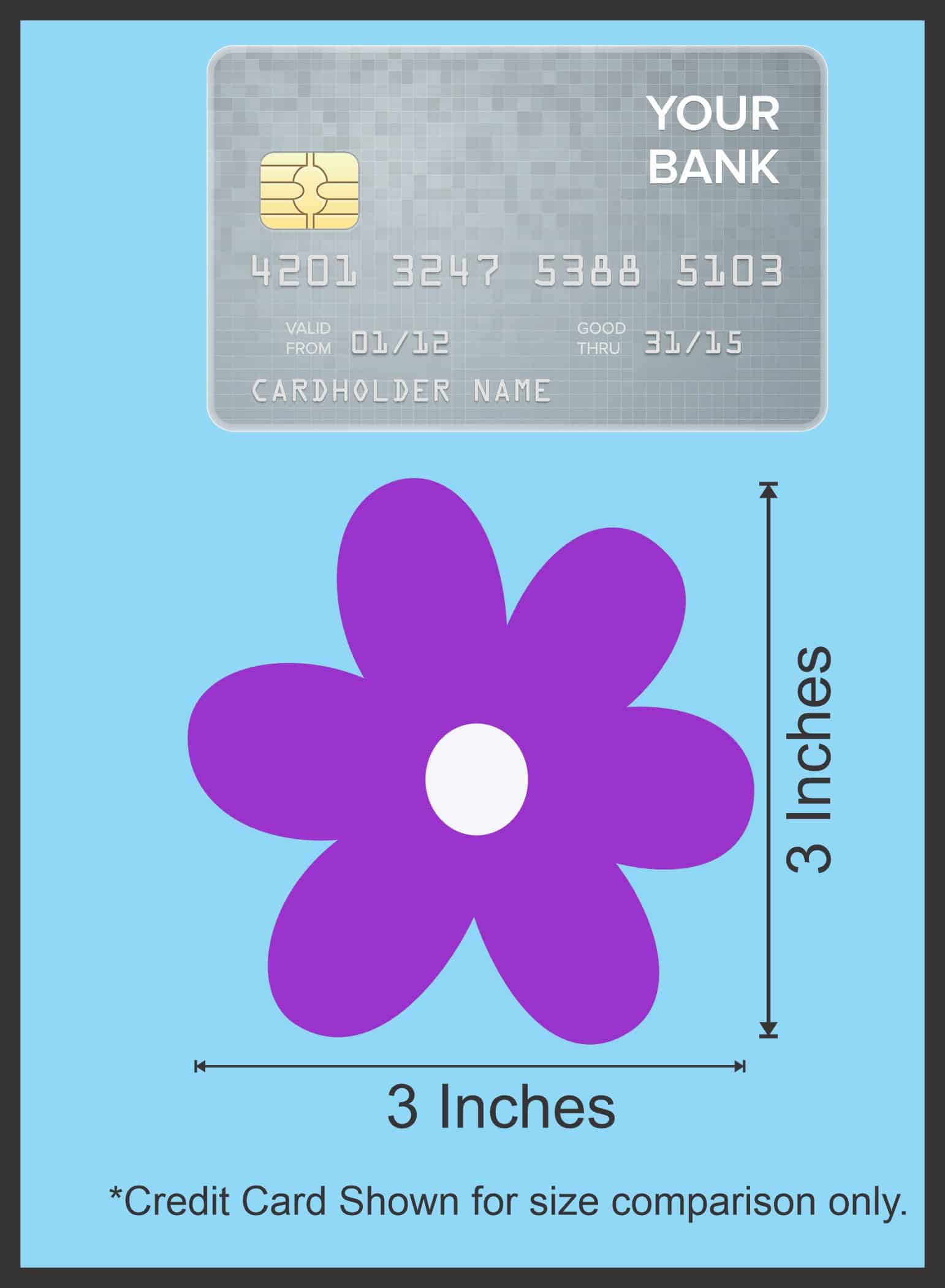 StickerTalk Retro Daisy Flowers Stickers, 3 inches by 3 inches