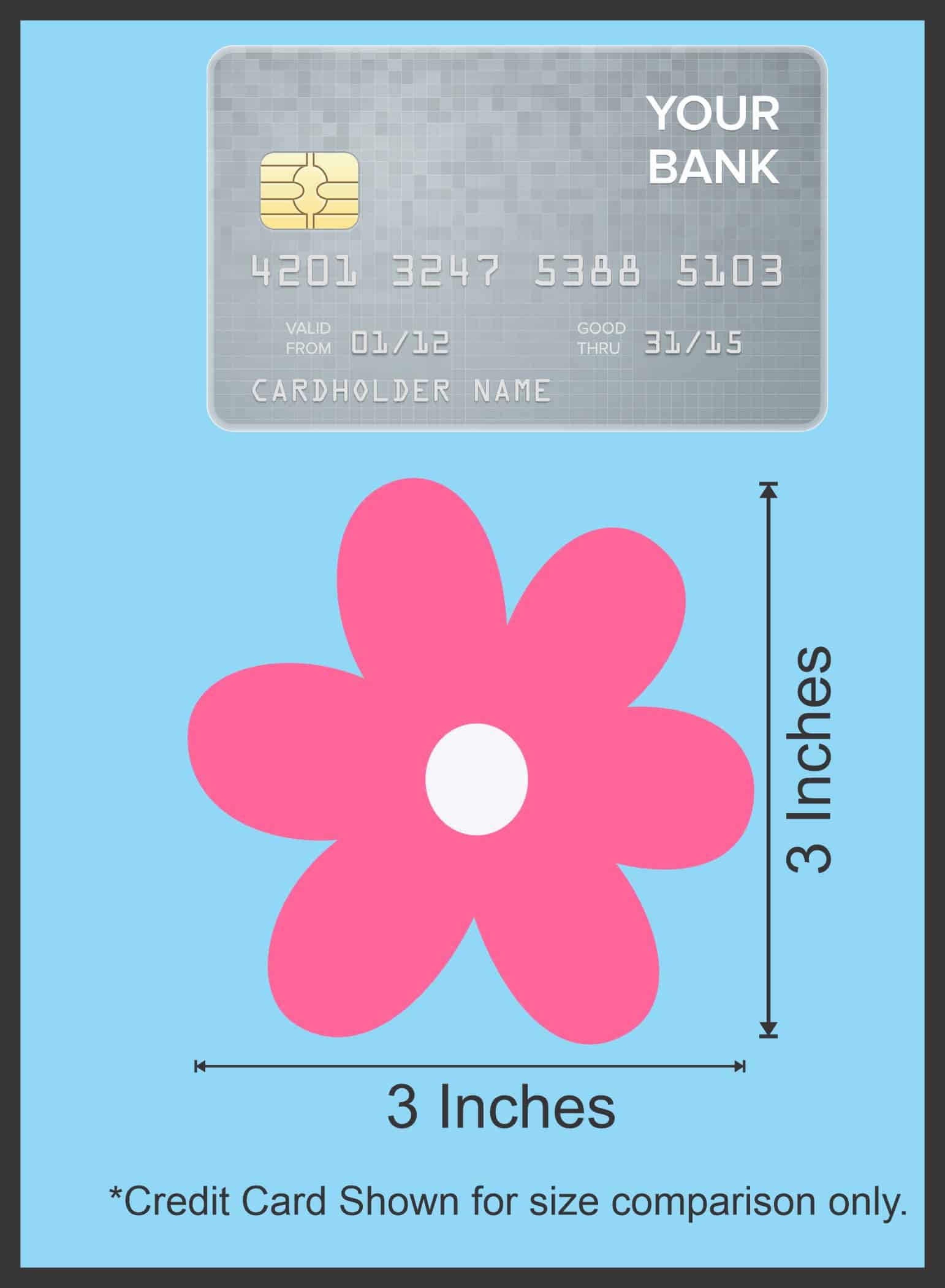 StickerTalk Retro Daisy Flowers Stickers, 3 inches by 3 inches