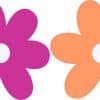 StickerTalk Retro Flowers Stickers, 3 inches by 3 inches