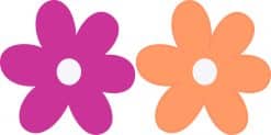 StickerTalk Retro Flowers Stickers, 3 inches by 3 inches