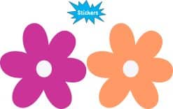 StickerTalk Retro Flowers Stickers, 3 inches by 3 inches