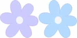 StickerTalk Pastel Flowers Stickers, 3 inches by 3 inches
