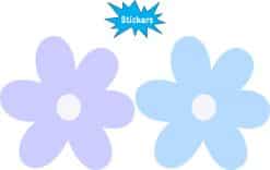 StickerTalk Pastel Flowers Stickers, 3 inches by 3 inches