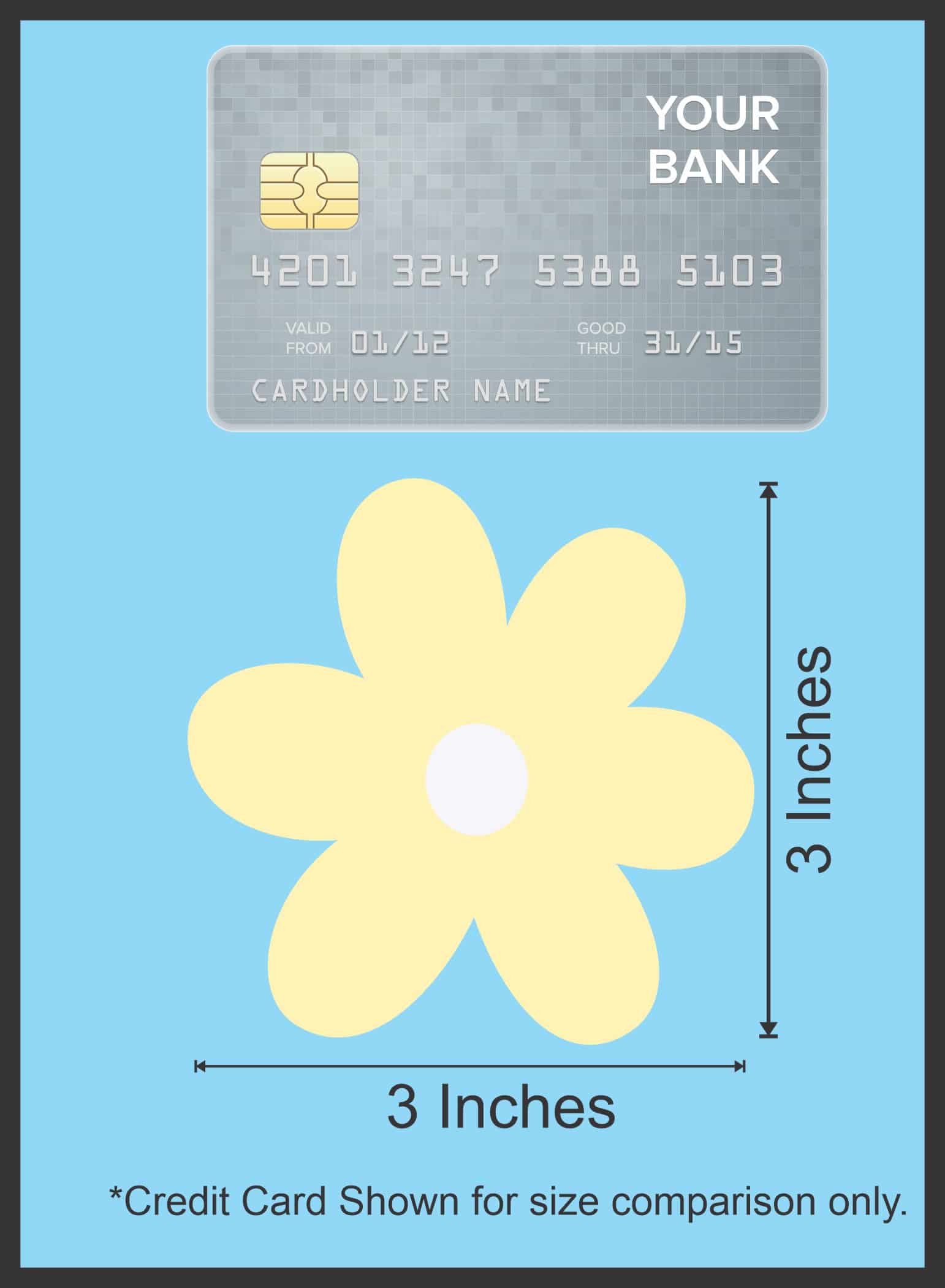 StickerTalk Daisy Flowers Stickers, 3 inches by 3 inches