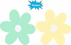 StickerTalk Daisy Flowers Stickers, 3 inches by 3 inches