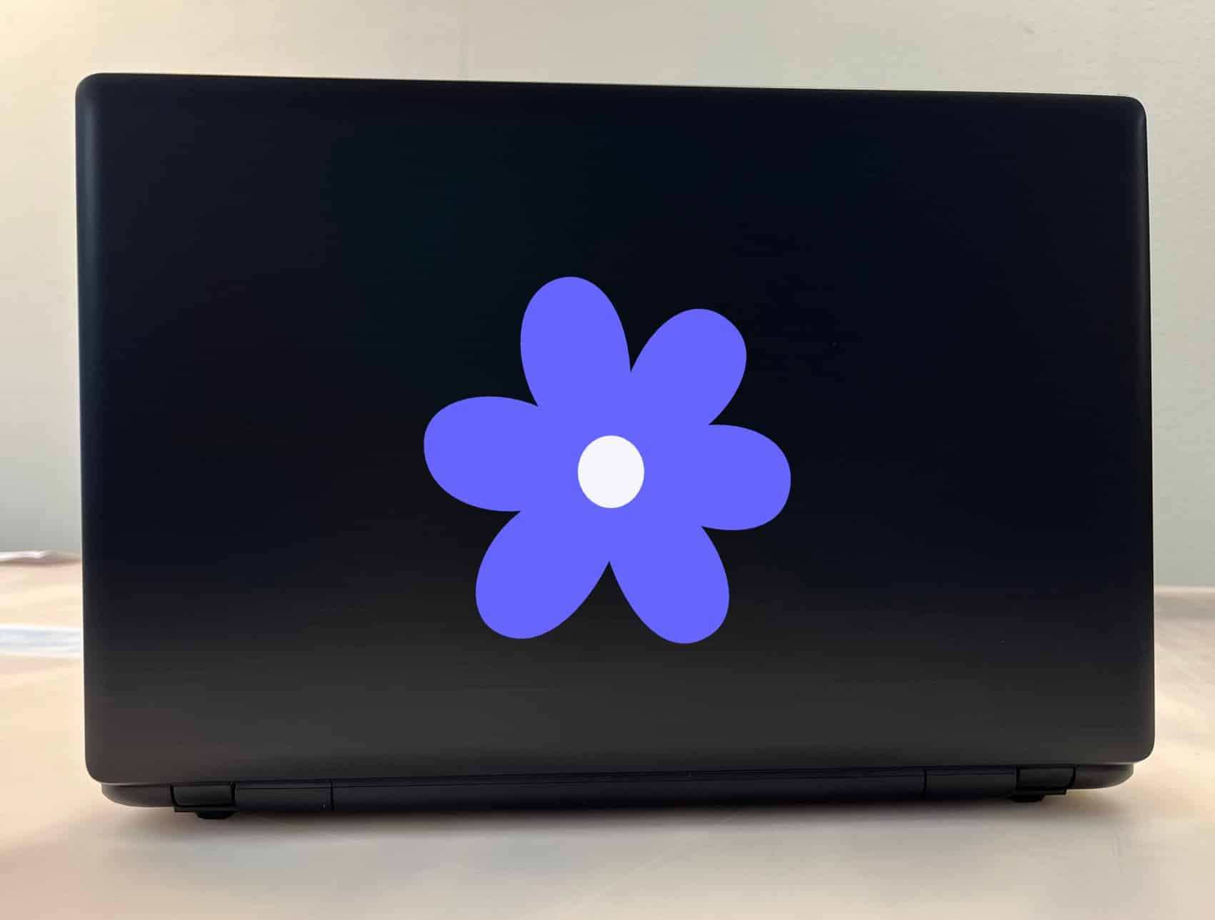 StickerTalk Blue Flower Sticker, 5 inches by 5 inches