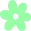 StickerTalk Green Flower Sticker, 5 inches by 5 inches